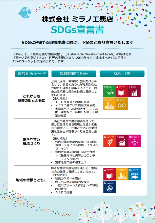 SDGｓ宣言書